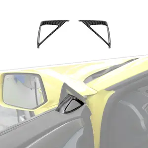 Carbon Fiber A-Pillar Speaker Horn Cover Trim for 2010-2015 Chevy Camaro, 2-Pieces UV Resistant Scratch-Proof DIY Install Car Interior Accessory