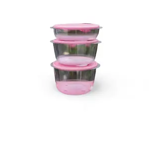 Polycarbonate Pink Clear 3.3L & 2L Set Durable Containers