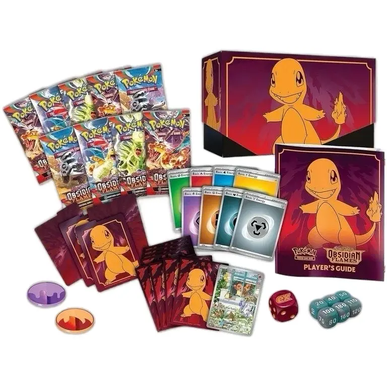 Pokmon Scarlet & Violet 3 Obsidian Flames Elite Trainer Box Collectible  Trading Card Game Featuring Charmander and Charizard Series 6+ - TikTok Shop