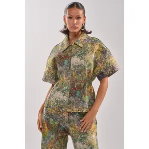 DEEP IN THE SEA BROCADE BLOUSE