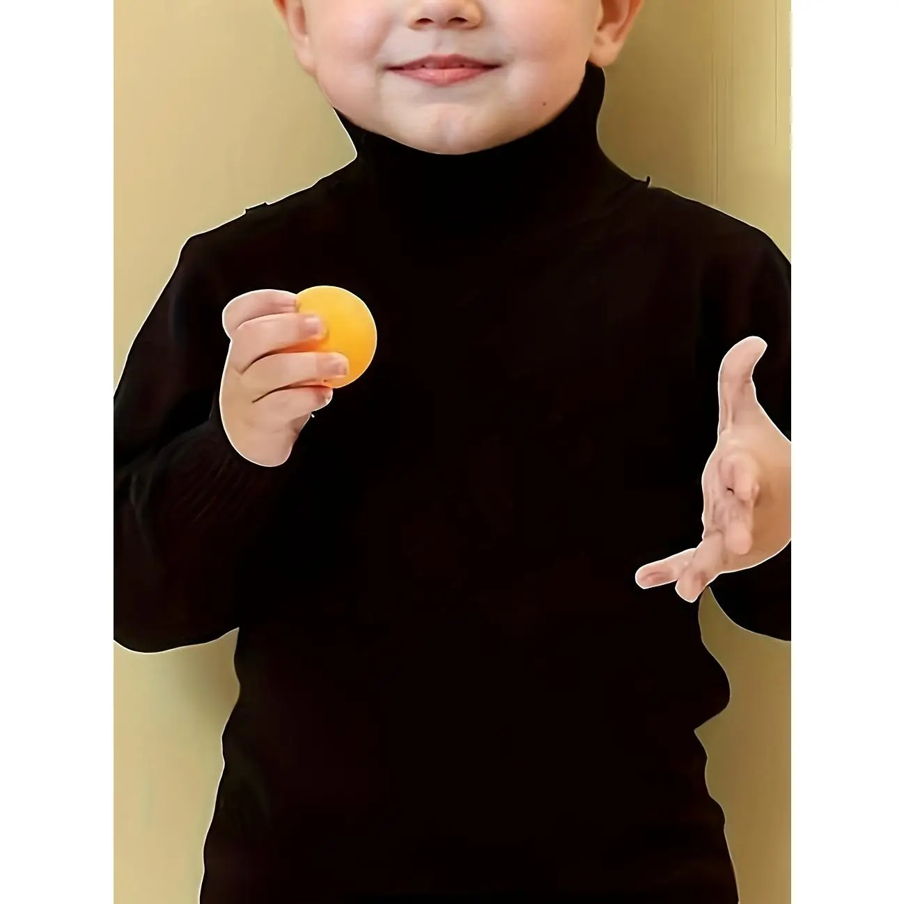 Boys' Basic Cable Knit Turtleneck Sweater, Soft Viscose Polyester Blend Long Sleeve Pullover, Casual Wear for Fall & Winter, Plain, Regular Sleeve, Slight Stretch, Soft Knit
