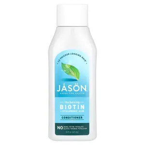 Jason Natural Conditioner, Thickening Biotin + Hyaluronic Acid, 16 fl oz (473 ml)