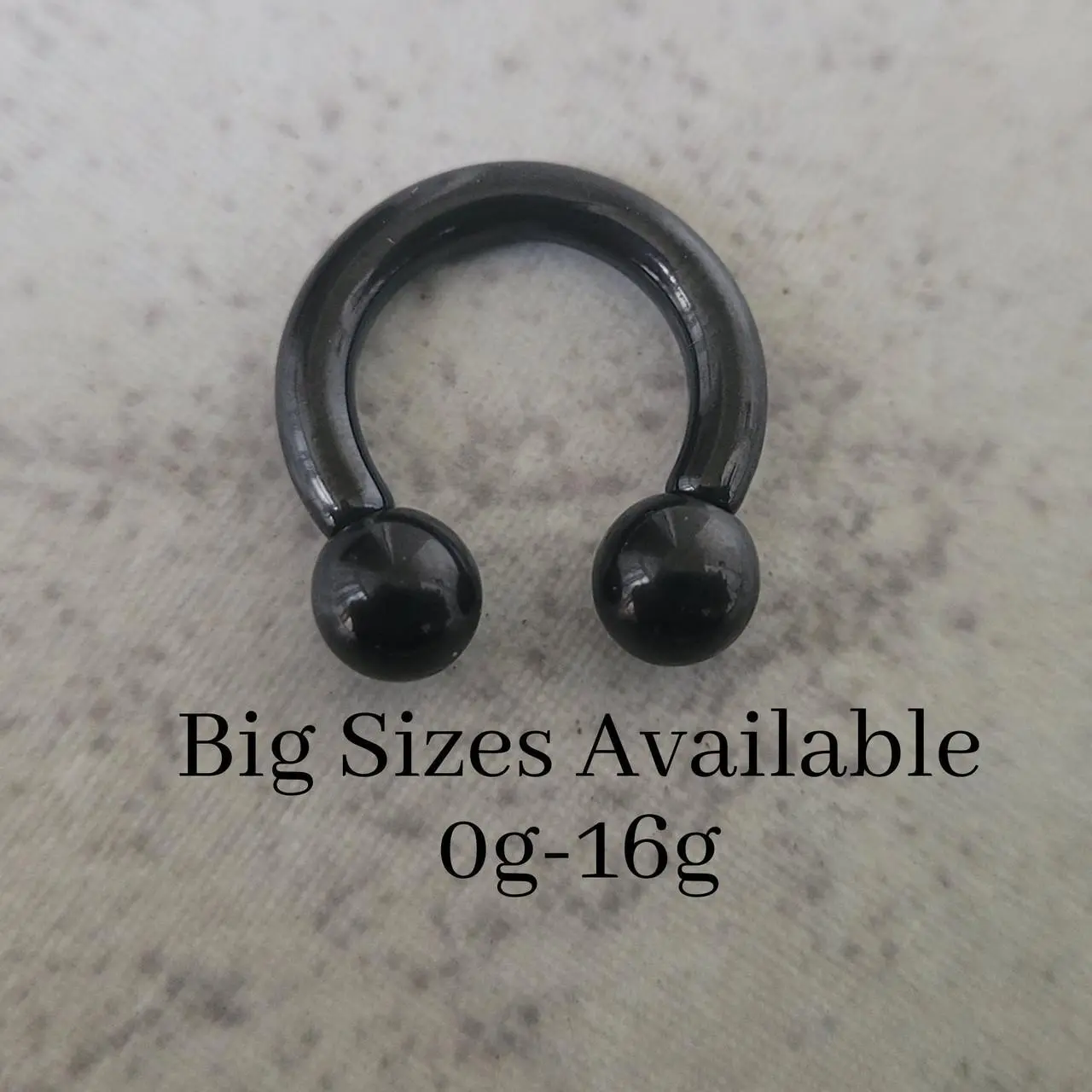 Black Titanium Steel Screw ring Pinchers Ear Plugs Tapers Horseshoes Gauges Septum 0g 2g 4g 6g 8g 10g 12g 14g 16g Circular Barbells big nose
