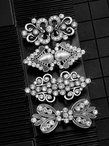 4-Piece Vintage Sweater Clip Set, Fashion Collar Clips and Formal Shirt Clips, Ideal for Women's Shirts, Dresses, Scarves, and Cardigans