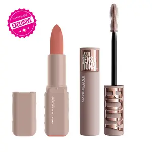 Lash Sensational Body Mascara + Serum Lipstick Duo, Maybelline New York