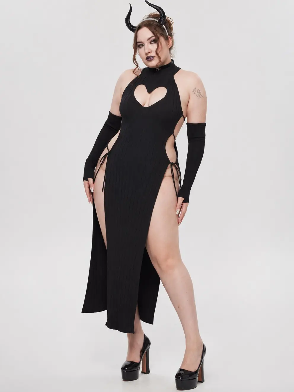 KORURACLUB Cheongsam Lingerie Dress for Women, Sexy Backless Qipao Costume, Oriental Style Party Roleplay Outfit