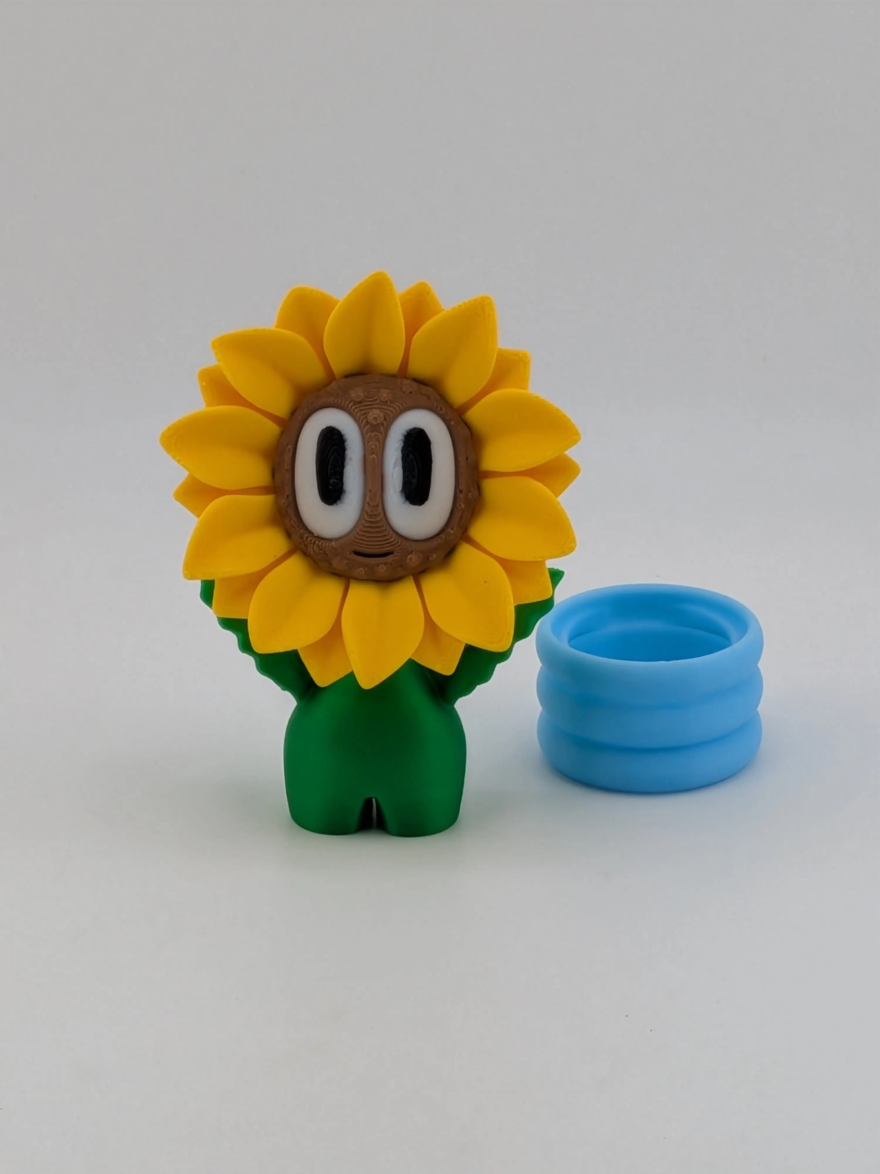 Blob Lab Flower Collection 3D Printed Desk Buddies - Acrylic Sunflower, Daisy Bouquet, Smooth "Never-Wilt" Tulip Garden Decor (Home Statue Figurine)