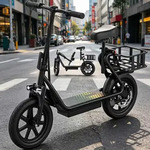 Electric Scooter with Rear Basket – 48V 22.5Ah Battery, 22MPH Top Speed, 21-27 Miles Range, Smart Urban Commuter