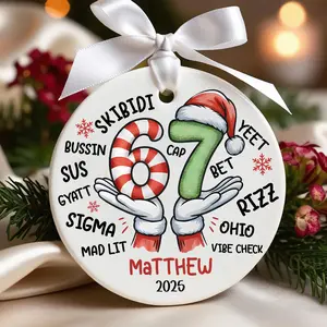 Teacher Gift Ornament, Funny Teacher Christmas Gifts, 67 Teacher Appreciation Gift, 67 Gift, Custom Teacher Ornament