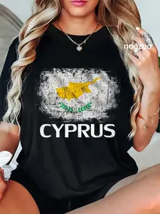 100% Cotton Unisex Vintage Cyprus Flag For Cypriot Gift T-Shirt