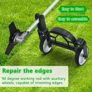 52CC 2-Cycle Gas Powered summervibes Multi-Functional Trimming Tool, 52CC 2-Cycle Gas Powered Hedge Trimmer, Weed Eater, String Trimmer, Brush Cutter, Edger, Pole Saw Chainsaw Pruner with Extension Pole
