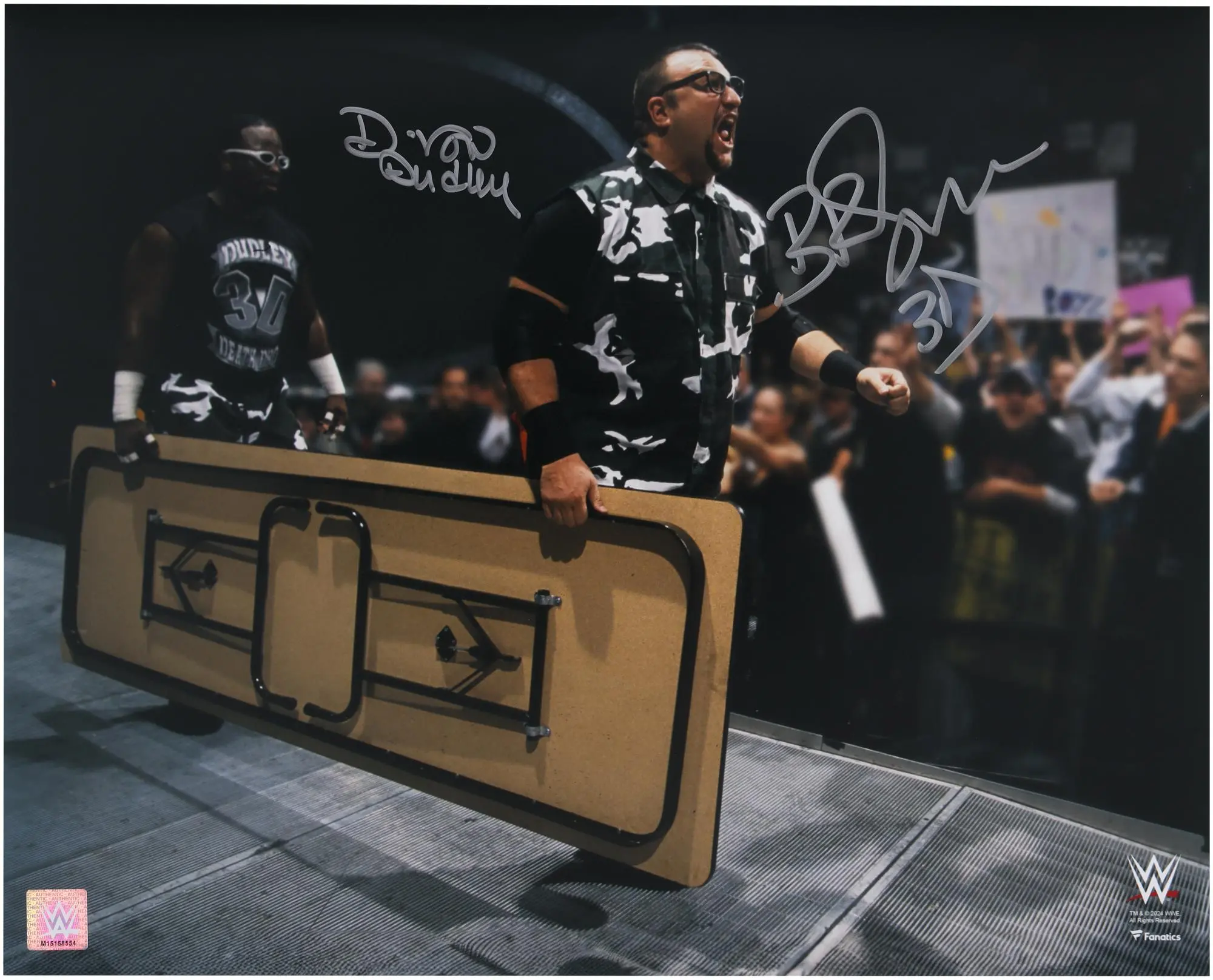 Bubba Ray & D-Von Dudley WWE Autographed 16" x 20" Table Photograph - Fanatics Authentic Certified
