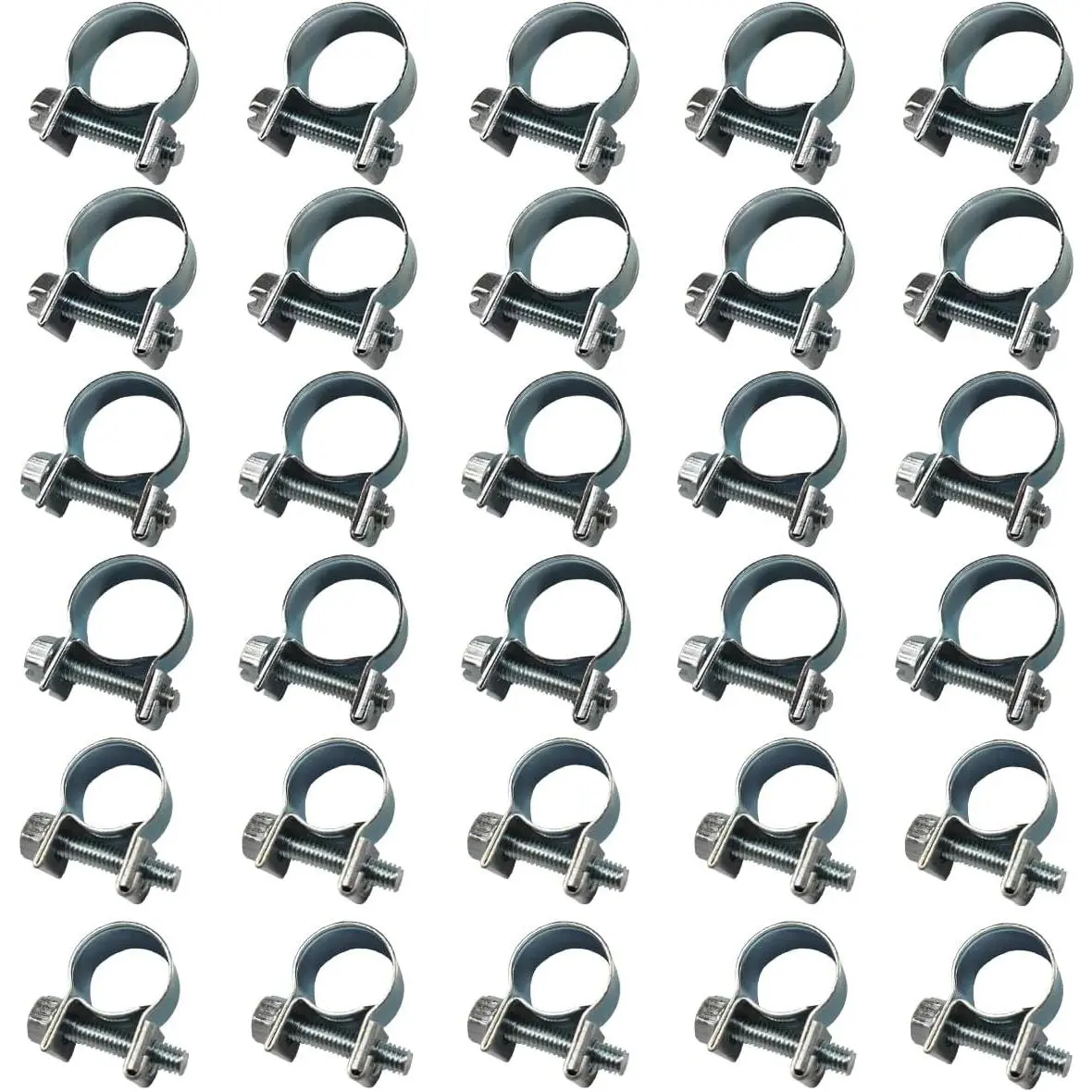 30 count 1/4" 5/16" 3/8"  Injection Gas Line Hose Clamps, Stainless Steel  Line Hose Clamp  Kit, Adjustable Pipe Clamp for Automotive,  Petrol Pipe
