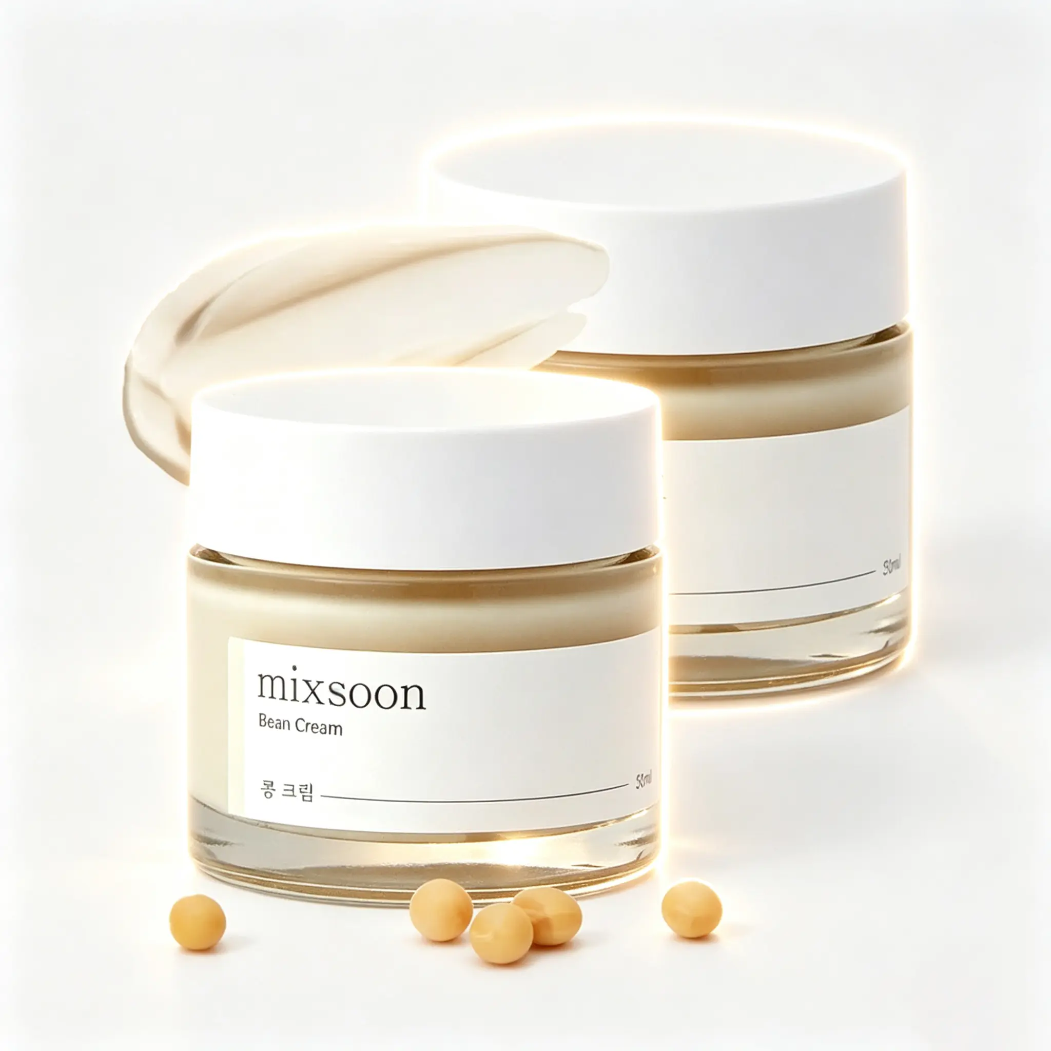 Mixsoon Bean Cream 50ml, Korean Glass Skin Facial Cream, Lightweight Non-Sticky Formula for Deep Hydration, Pore Care, All Skin Types Daily Use