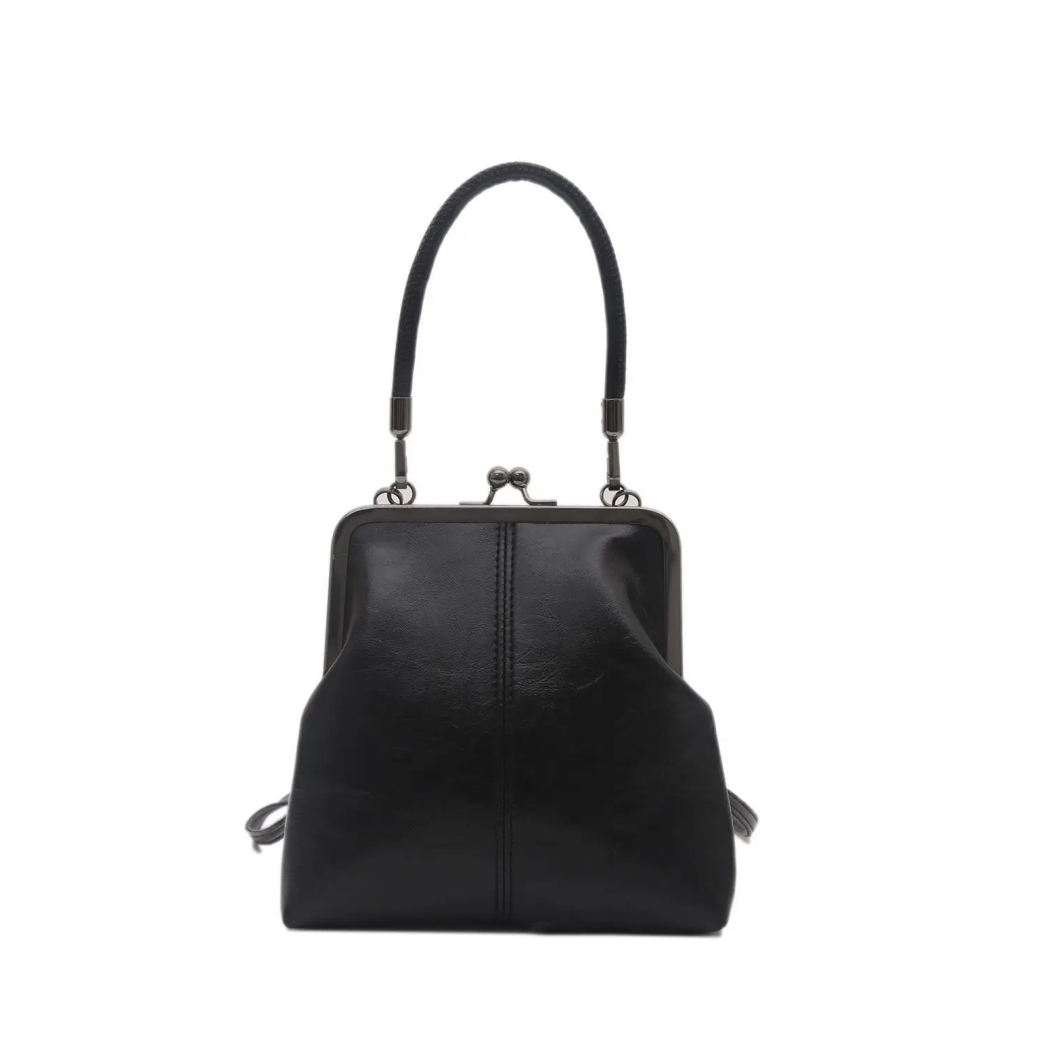 Women's College Crossbody Bag, High-Capacity PU Leather Envelope Purse with Lock Catch and Single Shoulder Strap