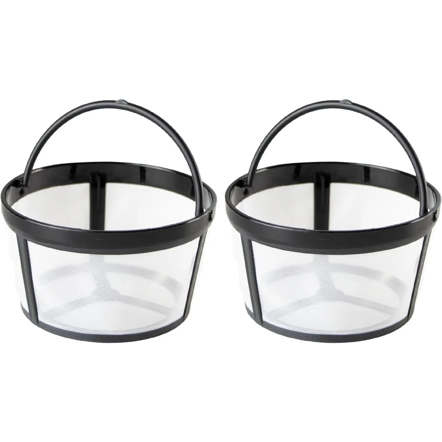 2 Pack  Coffee Filters, 4-5 Cup Coffee Filter Basket, Nylon Mesh Coffee Filter Replacement with Handle  Coffee Filters for Mr. Coffee Makers and Brewers