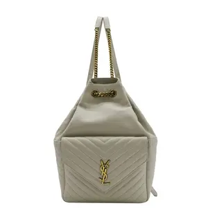 Pre-owned Yves Saint Laurent Leather Backpacks Joe Drawstring Backpack Bag Off White