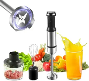 5-in-1 Handheld Mixer 800W Turbo Mode, Immersion Blender Set with Dough Hooks, Egg Whisk, Beater, Scratch-Resistant for Baking, Smoothies & Baby Food