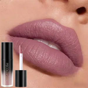 1PC Matte Lipsticks And Lip Glosses That Don'T Smudge Or Fade Easily,Velvety End, Long-Lasting Sexy Purple Matte Liquid Lip Color for Makeup