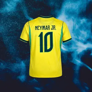 No.10 Neymar 2026 New Brazil Home Yellow Away Blue No.11 Raphinha Short Sleeves Football Shirts