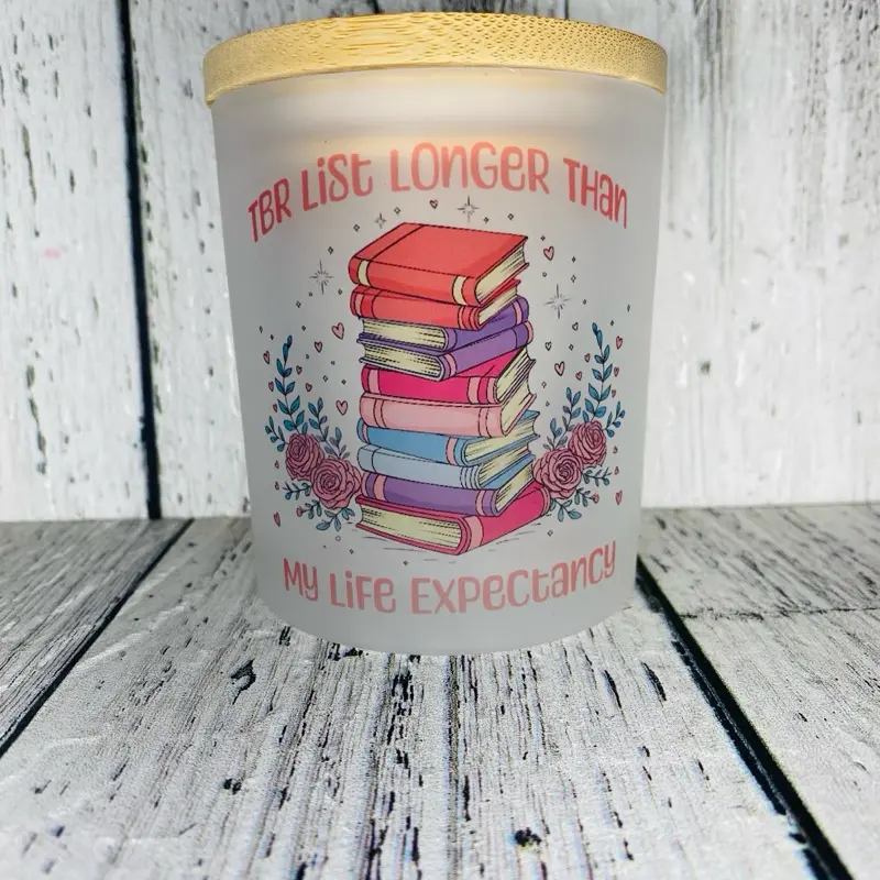 Tbr Jar for My Readers - Colorful Book Design with "TBR LIST LONGER THAN My Life Expectancy" Text - Tin, Bottles Organizer Jar Tin Canister