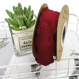 4cm Bubble Ruffled Ribbon Roll, Floral Bouquet Packaging Tape, Christmas Gift Box DIY Material, Bow Silk Ribbon
