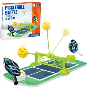 YoFellas Indoor Tabletop Game for Kids, Bored Game, No Battery Needed – 2 Player Family Interactive Toy for Boys & Girls Screen-Free Hand-Eye Coordination & Fine Motor Skills Gift (Pickle Ball Court Battle)