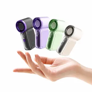 Mini LED Handheld Portable Fan Rechargeable 5-Speed Turbo, Digital Display, USB Protection, Compact for Makeup, Travel, Outdoor, Battery Powered Fan, Adjustable Speed Fan,Perfect Gift.,Portable Refrigeration