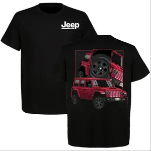 Wrangler Rubicon Graphic T-Shirt, Red Off Road Adventure Tee, 4x4 SUV Lover Gift, Trail Riding Outdoor Shirt for Men, Truck Lifestyle Apparel