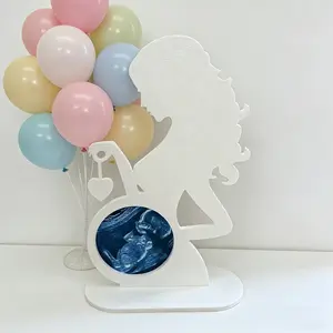 Unbranded First Encounter Keepsake Ultrasonic Photo Frame Creative Ultrasound Decoration Gift for Pregnant Women Baby Milestone Keepsake Mother’s Day Gift Plastic Clip Picture Frame