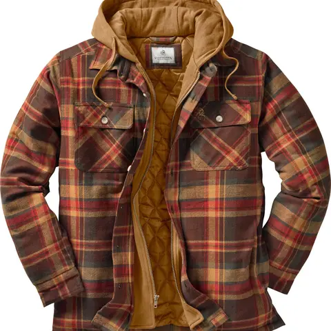 Men's Maplewood Hooded Flannel Shirt Jacket - 1