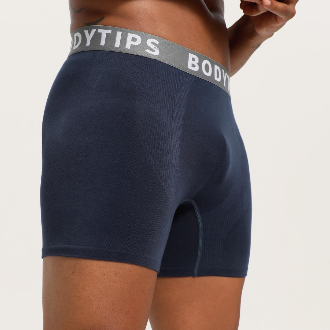 BodyTips 2 Pack Quick Dry Bamboo Fiber Boxer Briefs Seamless Design Skin Friendly Thickened Expanded Structure No Waist Constriction Flexible Fit Underwear Smooth Boxer Panties Popular Underwear Versatile Briefs For Daily Wear Outfit Active Use All Day