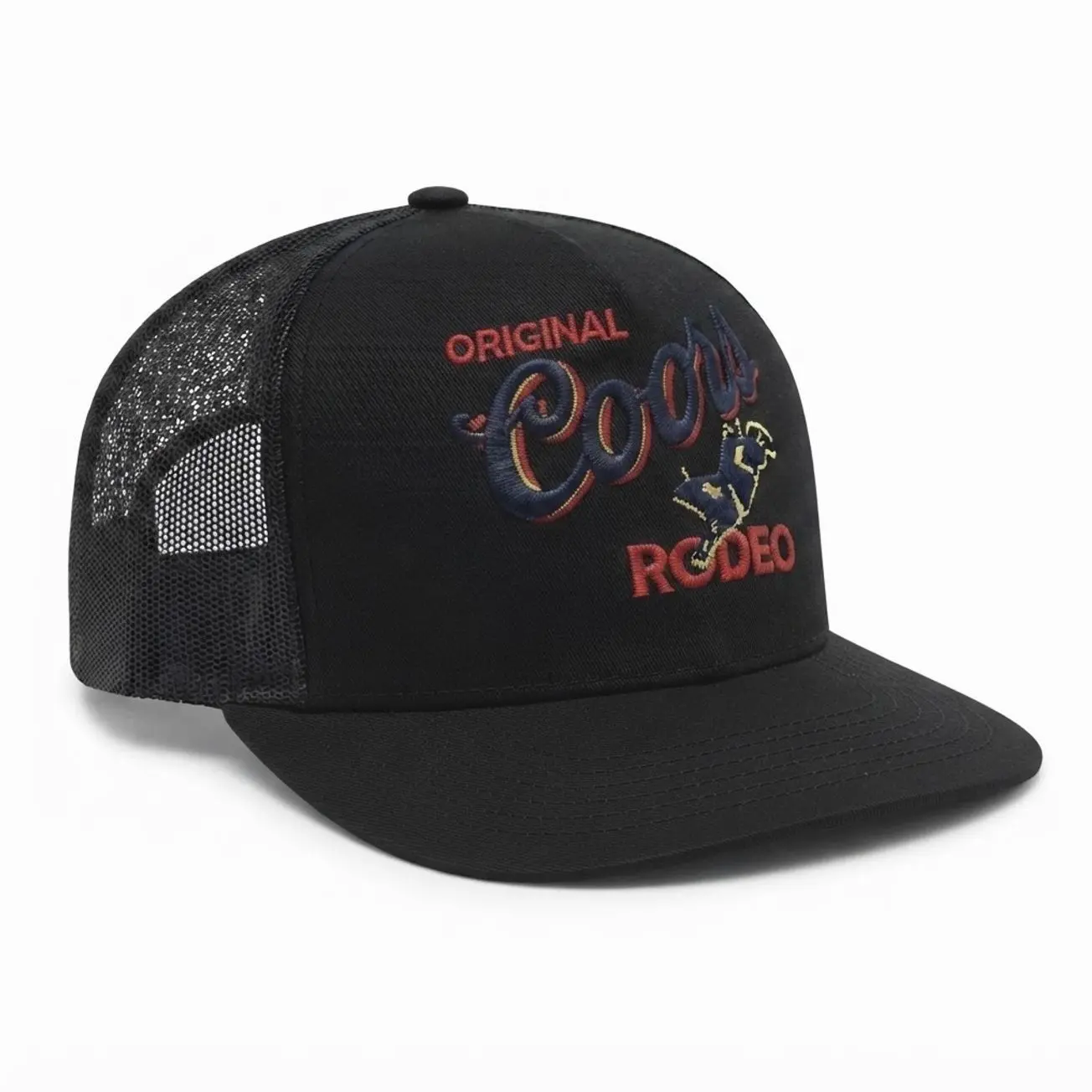 Original Coors Rodeo Embroidered Retro Hat Trucker Hat Many Colors Snapback Hat, Unisex Casual Street Style, Gift Idea For Her Him, Unisex Everyday Wear