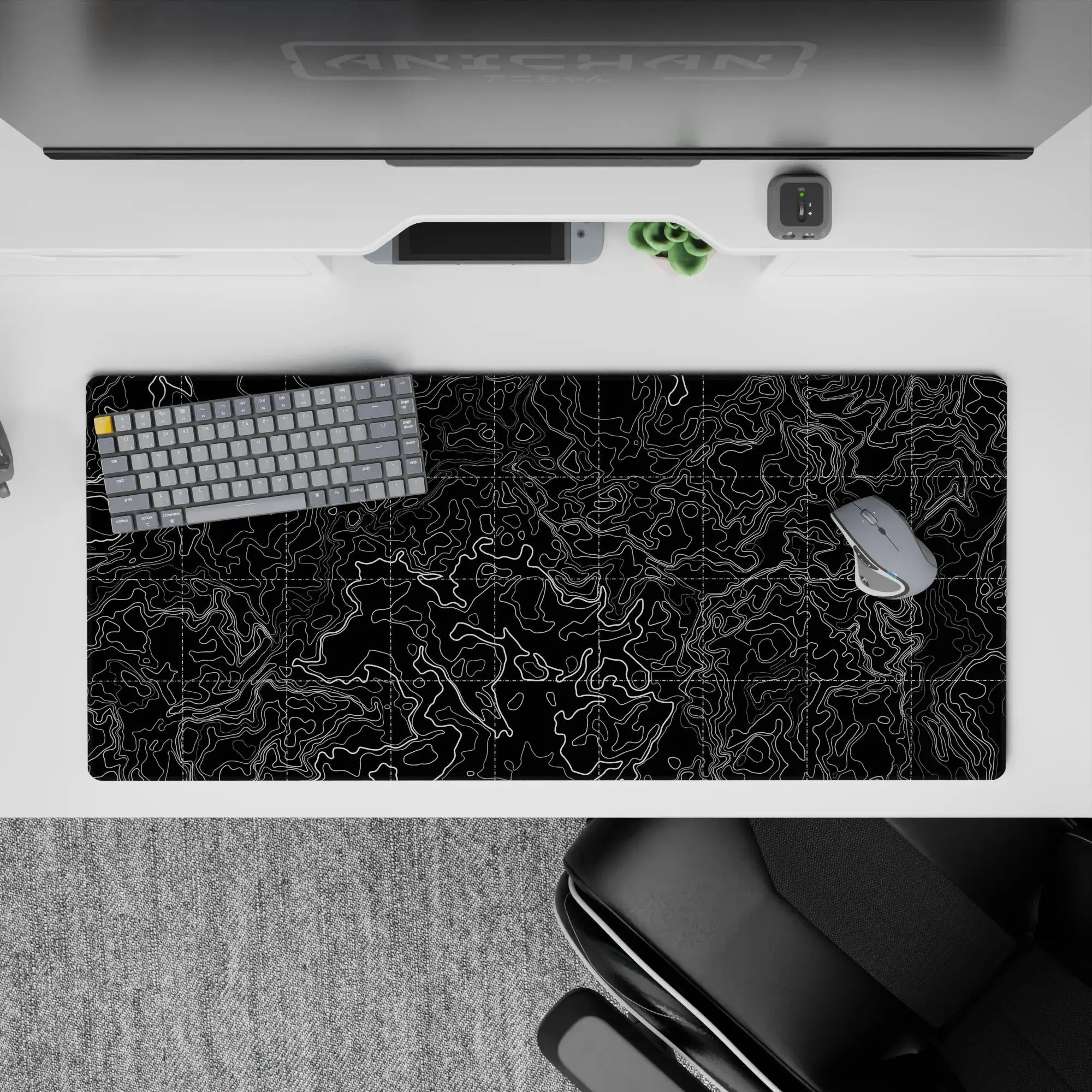 [SALE UP TO 30%]Topographic (Topo) Desk Mat - Gridlocked Terrain, Mouse Pad for Anime Fan, Gaming Desk Accessories, Large Computer Pad, Desk Decor