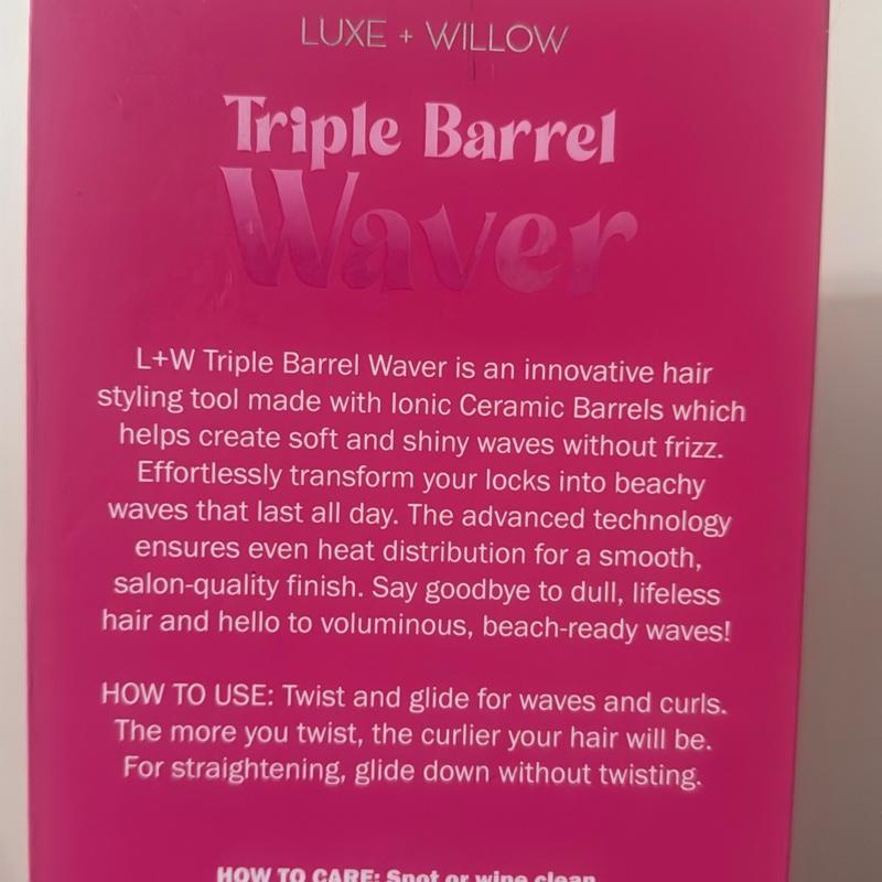 Triple Waver Ceramic Barrel Waver for Up to 400° High Heat with Comfortable Design