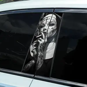Anime Sister Car Sticker, Car Window Bumper Sticker, Car Exterior Decoration Accessories for Car Glass & metallic & Plastic Surface, Sticker for Cars