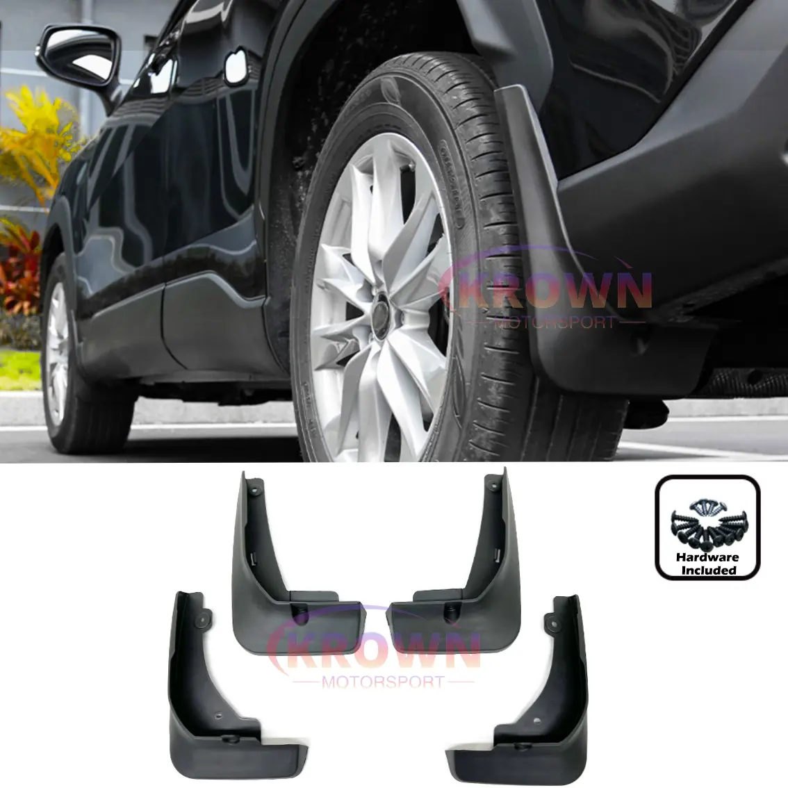 FITS 2022-2026 TOYOTA COROLLA CROSS DIRECT FIT OE STYLE MUD FLAPS SPLASH GUARDS SET
