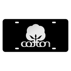 3D Mirror Acrylic Cotton Logo Novelty License Plate - 6x12 Aluminum Composite Custom Vanities - Made in Georgia