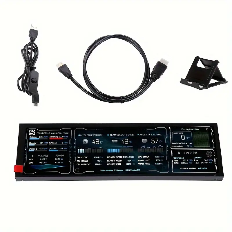 New New Long Strip Lcd Screen 1920*480 Secondary Monitor Aida64 Computer graphics