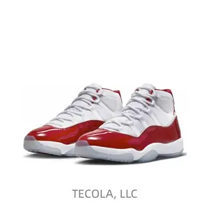 White and red retro comfortable casual cushioned anti-slip basketball shoes