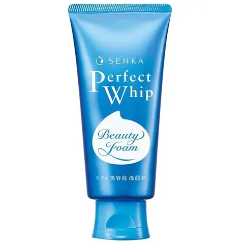 Senka Perfect Whip Glycerin Bubble Foam Facial Cleanser, Wipe-Ready Cleanser, 4.23oz(120g)