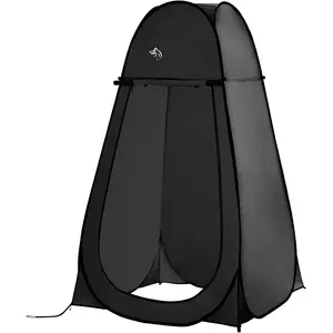 Pop Up Shower Tent for Camping, Portable  Changing Tent with Ventilation Window & Carry Bag,  Bathroom Toilet for Beach & Outdoor, Standard, Width 40 ", Height 75 ", Black