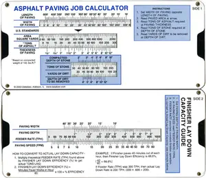 Asphalt Paving Job Calculator  Slide Rule