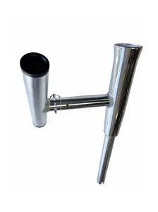 UNI-FIT Holder With Rod Holder - Fits In Rod Holder - Island Anchor Shallow Water Anchor Pole Holder and Rod Holder