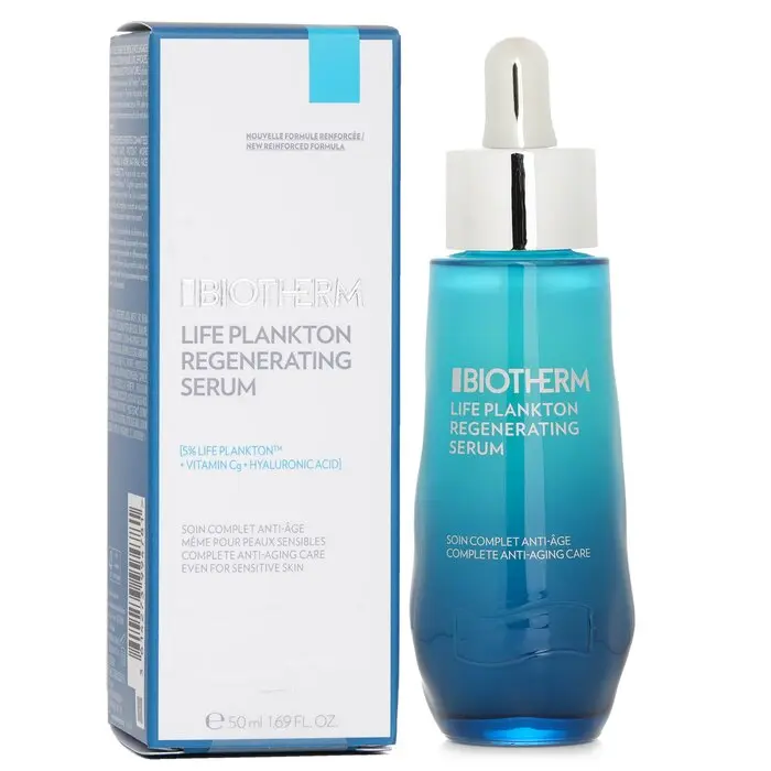 Biotherm Life Plankton Regenerating Serum, 50ml - Silky, Smooth, Hyaluronic Acid-Infused Formula for Hydrating Sensitive Skin, Vegan