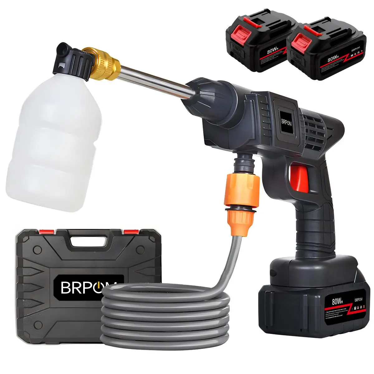 Portable Cordless High-Pressure Electric Cleaning Car Washing Spray with Washer Nozzle for Home Garden Maintenance, 1 Set Multi-application Easy Trans