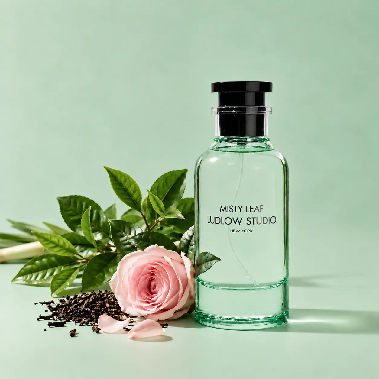 Signature Tea Scent | Ludlow Studio Misty Leaf Fresh Floral Eau de Parfum | 3.4 fl.oz / 100ml | Rainy Tea, Rose & Woods | Airy Unisex Fall Fragrance | Everyday Price Perfume｜Fall Fragrance | Long-Lasting | Inspired By Scent |Lucky Scent | Signature Scent