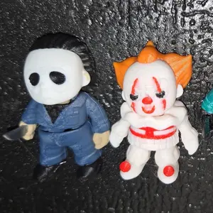 Mini 3D Printed Halloween Figures - Includes Iconic Characters for Spooky Decor & Collectible Fun