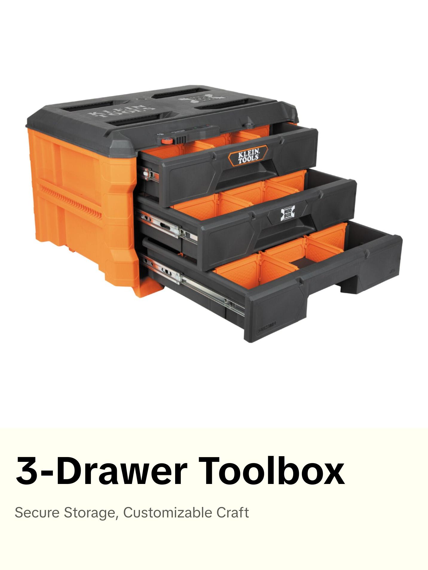 Klein Tools 54823MB Three Drawer Toolbox