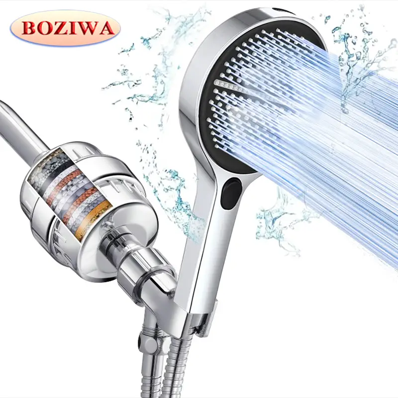 6-inch large panel handheld showerhead with four spray modes: Rainfall, Mist, Pulse, and Jet. Easy to install, comes with a 59-inch stainless steel ho
